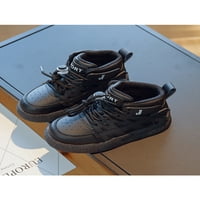Gomelly gyerekek alkalmi cipők csipke fel Skate cipő divat magas felső cipő kényelmes gördeszka cipő Iskola séta Fekete