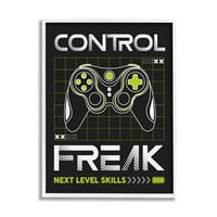 Control Freak videojáték -kifejezés a művészet gyerekeknek grafikus fehér keretes művészet nyomtatott fali művészet