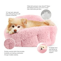 Legjobb barátok: Sheri Deep Dish Sherpa Cuddler kisállat kutya ágy, Standard Rózsaszín