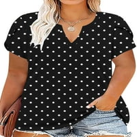 Női póló plusz méretű felsők Virágmintás nyári pólók Női divat pulóver Dailywear tunika Fekete 2XL