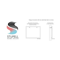 Stupell Industries Absztrakt Mountain Peaks tájfestés Fehér keretes művészeti nyomtatási fal művészet, Design by Design
