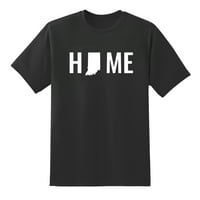 Home State Indiana Design férfi grafikus pólók Fekete, XXL