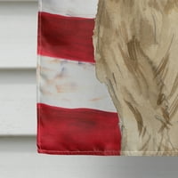 Carolines kincsek Ck1730chf hazafias USA Golden Retriever zászló vászon ház mérete, ház mérete, Többszínű