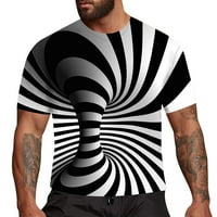 Férfi 3D újdonság pólók Férfi grafikus Vicces pólók 3d nyomtatott Crewneck Rövid ujjú Nyári Alkalmi pólók blúz felsők