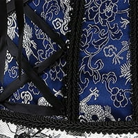 Fanxing Juniors Goth Fűző Női virágos Overbust viktoriánus Fűző Bustier Fehérnemű felső gótikus Shapewear Fehérnemű