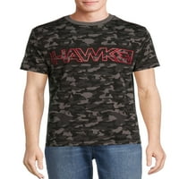 Tony Hawk Men's Camo Hawk logó póló, S-XL méretű