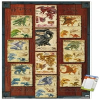 Dungeons And Dragons-Sárkány rács fal poszter, 22.375 34