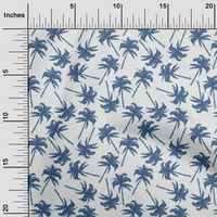 oneOone Pamut Cambric közepes kék Szövet trópusi pálmafa szövet varrás nyomtatott kézműves szövet az udvaron széles