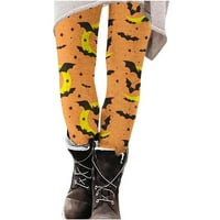 Pitauce vicces csúnya Halloween ünnep rugalmas Leggings a nők, grafikus nyomtatott Magas derék has ellenőrzés Butt