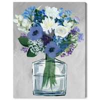 Runway Avenue virágos és Botanikus Wall Art vászon nyomatok 'Lavender Dream' Virágok-Kék, szürke