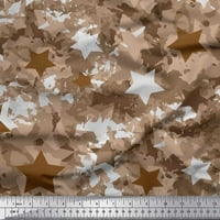 Soimoi Rayon Fabric Star & Camouflage Nyomtatott Szövet Udvar Széles