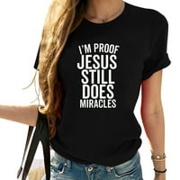 'M bizonyíték Jézus még mindig csodákat tesz második esély kényelmes Rövid ujjú ingek egyedi nyomatokkal