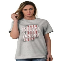 Indiana alakú amerikai zászló Hoosier férfi grafikus póló pólók Brisco Brands L
