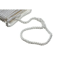 Seachoice kiváló minőségű Dokkoló kötél csónakázáshoz-3-szálú sodrott Nylon vonal, 6 láb, fehér