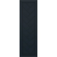 Ekena Millwork 18 W 49 H True Fit PVC Egyetlen Panel Heringbone Modern Style rögzített redőnyök, csillagtalan éjszakai