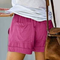 Quealent rövidnadrág Női divatos női alkalmi nyári fodros elasztikus magas derekú Smocked rövidnadrág nadrág,forró