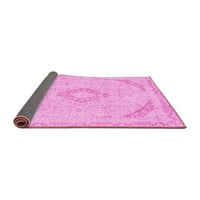 Ahgly Company Beltéri Kerek Absztrakt Rózsaszín Modern Terület Szőnyegek, 5 ' Kerek