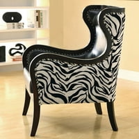 Zebra nyomtatási akcentus szék körömfejű díszítéssel ülő ülő szék kilátása 902069