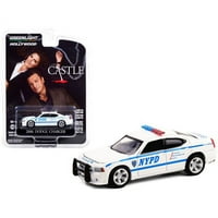Dodge töltő fehér New York-i rendőrség kastély TV sorozat Hollywood sorozat Kiadás öntött modell autó Greenlight