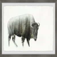 Marmont Hill Angry Bison keretes fali művészet, 12 18