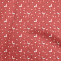oneOone Georgette Viszkóz piros Szövet flamingó ruha Anyag Szövet nyomtatás szövet az udvaron széles