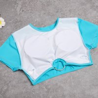 Női Szexi szilárd Push up High Cut kötőfék Bikini szett két fürdőruha fürdőruha női Haskontroll, Kék L