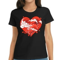 Red Heart stílusos női grafikus póló Rövid ujjú-nyári felsők Női Női egyenlőség napja ajándékok