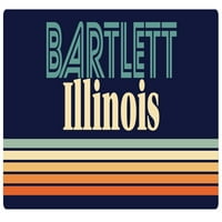 Bartlett Illinois Hűtőmágnes Retro Design
