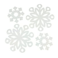 Fun Express-irizáló hópehely kivágások télen-Party dekoráció-fali dekoráció-kivágások-tél -
