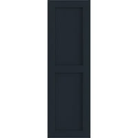Ekena Millwork 15 W 36 H True Fit PVC Két egyenlő sík paneles redőny, csillagtalan éjszakai kék