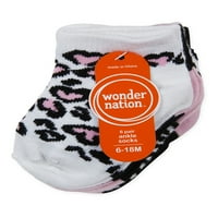 Wonder Nation csecsemő lányok Shorty Sock, Pack