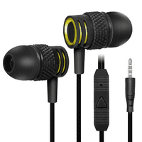 Urban R vezetékes fülhallgató mikrofonnal a BLU Life One számára, kusza nélküli zsinórral, zajszigetelő fülhallgató