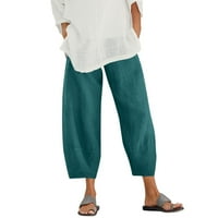Kényelmes Lounge nadrág Női Jogging nadrág Női nadrág pamut női Derék termés Laza szín tiszta nadrág nadrág vászon