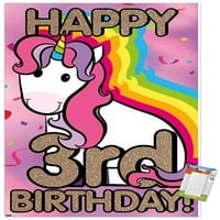 Ellie Ripberger egyszarvú-Boldog 3. születésnapi fali poszter, 22.375 34