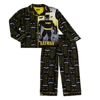 Batman Little Boys Hosszú Ujjú Pizsama Kabát Szett, 2 Részes, Méretek 4-12