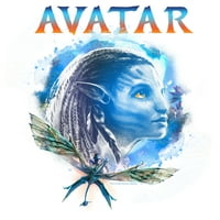 Férfi Avatar: a víz útja Neytiri portré grafikus póló fehér nagy