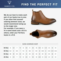 Vance Co. Mens Landon széles szélességű Tru Comfort Foam Pull-On Round Toe Chelsea Boot