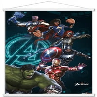 Marvel ' s Avengers-Csoportos Falplakát fa mágneses kerettel, 22.375 34