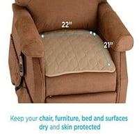 Vízálló újrafelhasználható alátét székhez, üléshez, bútorhoz vagy ágyhoz Velúr puha felső réteggel, mosható inkontinencia