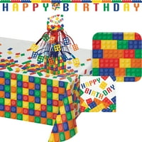 Kreatív konvertáló multolor blokk party születésnapi party készlet, gróf