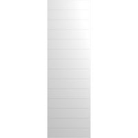 Ekena Millwork 18 W 63 H True Fit PVC Horizontális Slat Modern Style rögzített redőnyök, fehér