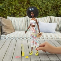 ​Barbie mesemondó divat ihlette Roxy: Matching virágos felső és nadrág kiegészítők Barbie babák