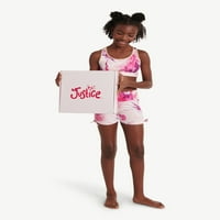 Justice Girls Gift Bo - Dance Set, beleértve a reverzibilis sport melltartót, a tánc rövid, trikó és a láb melegebb,
