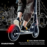 Swagtron Swagger 7T Transport Electric Scooter felnőttek számára, 350 W motor, MPH, 18. Miles meghosszabbított tartomány,