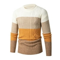 Vivianyo HD Férfi pulóverek Clearance új Férfi pulóver Trend divat Crew-nyak laza megfelelő színű Ifjúsági szép pulóver
