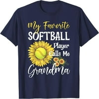 A Kedvenc Softball Játékos Hív Nagymama Aranyos Napraforgó Póló