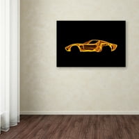 A „Lamborghini Miura” vászonművészeti képzőművészeti művészete Octavian Mielu