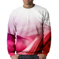 Fesfesfes pulóverek férfiaknak Alkalmi Kerek nyakú Hosszú ujjú Pulóver 3d nyomtatott pulóverek blúz Férfi ruházat Holiday