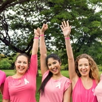 Ékszer karkötők rák tudatosság rózsaszín szalag szilikon karkötő csukló zenekar kiegészítők nőknek