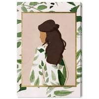 Wynwood Studio vászon paletta lombozat függőleges divat és glam divat életmód fali művészet vászon nyomtatott zöld